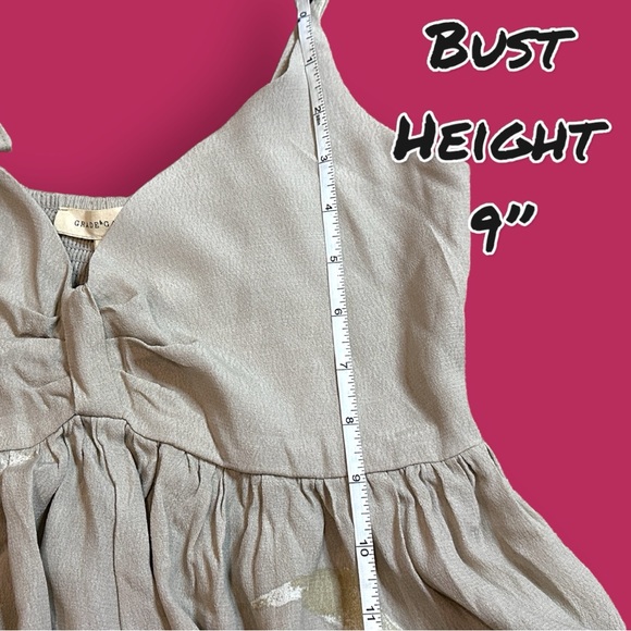 EUC Grade & Gather Empire Waist jumpsuit in light cream & organic design. Small - Picture 10 of 16